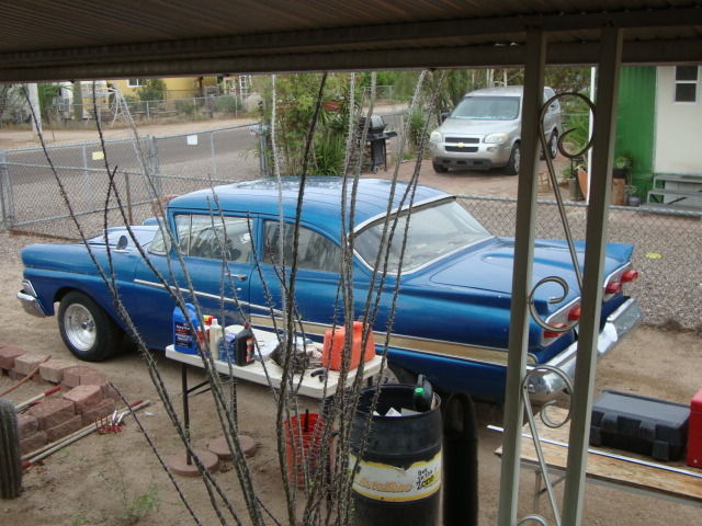1958 Blue Ford Custom 300 Sedan