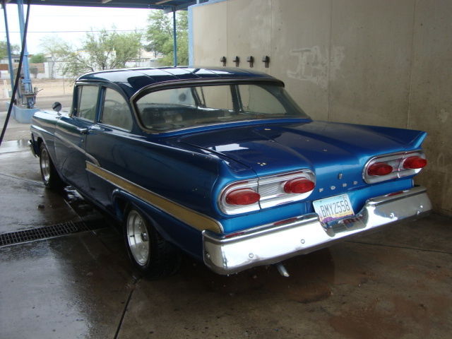 1958 Blue Ford Custom 300 Sedan