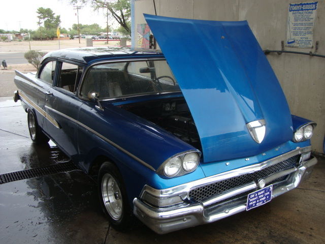 1958 Blue Ford Custom 300 Sedan
