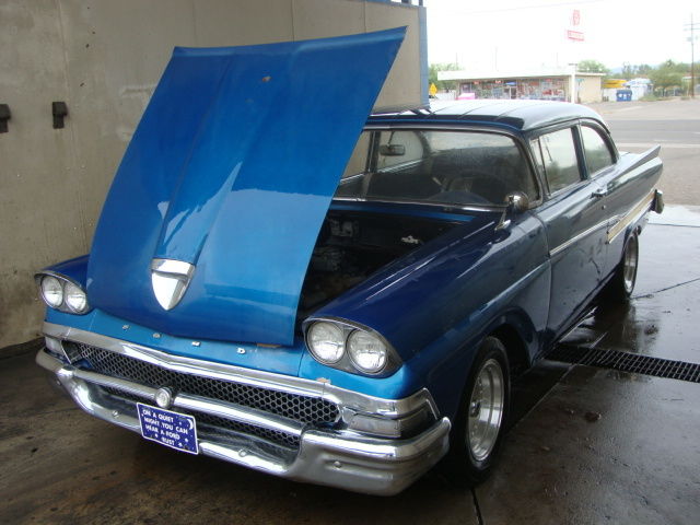 1958 Blue Ford Custom 300 Sedan
