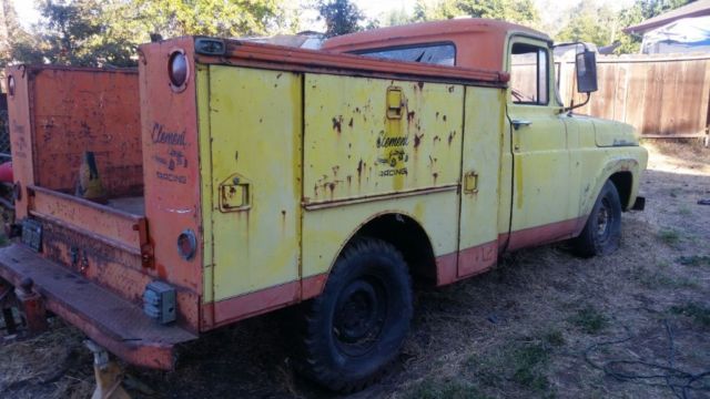 1958 Yellow Ford F-100 Crew Cab Pickup