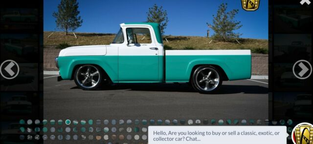 1958 Turquoise and White Ford F-100