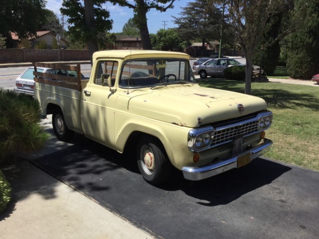 1958 Pale yellow Ford F-100 Standard