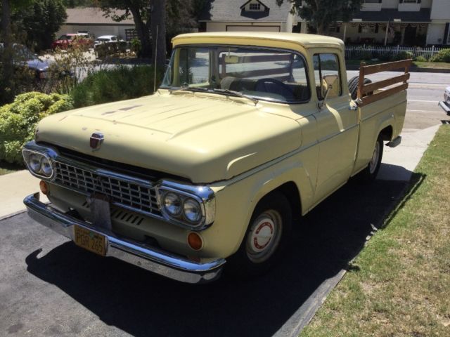 1958 Pale yellow Ford F-100 Standard