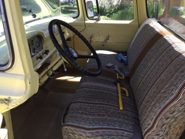 1958 Pale yellow Ford F-100 Standard