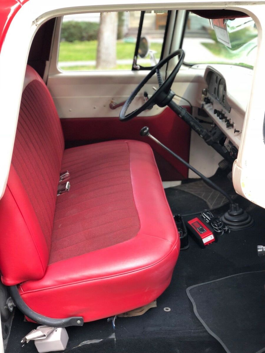 1958 Red Ford 3/4 Ton Pickup Extended Cab Pickup