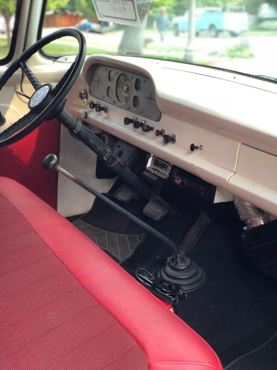 1958 Red Ford 3/4 Ton Pickup Extended Cab Pickup