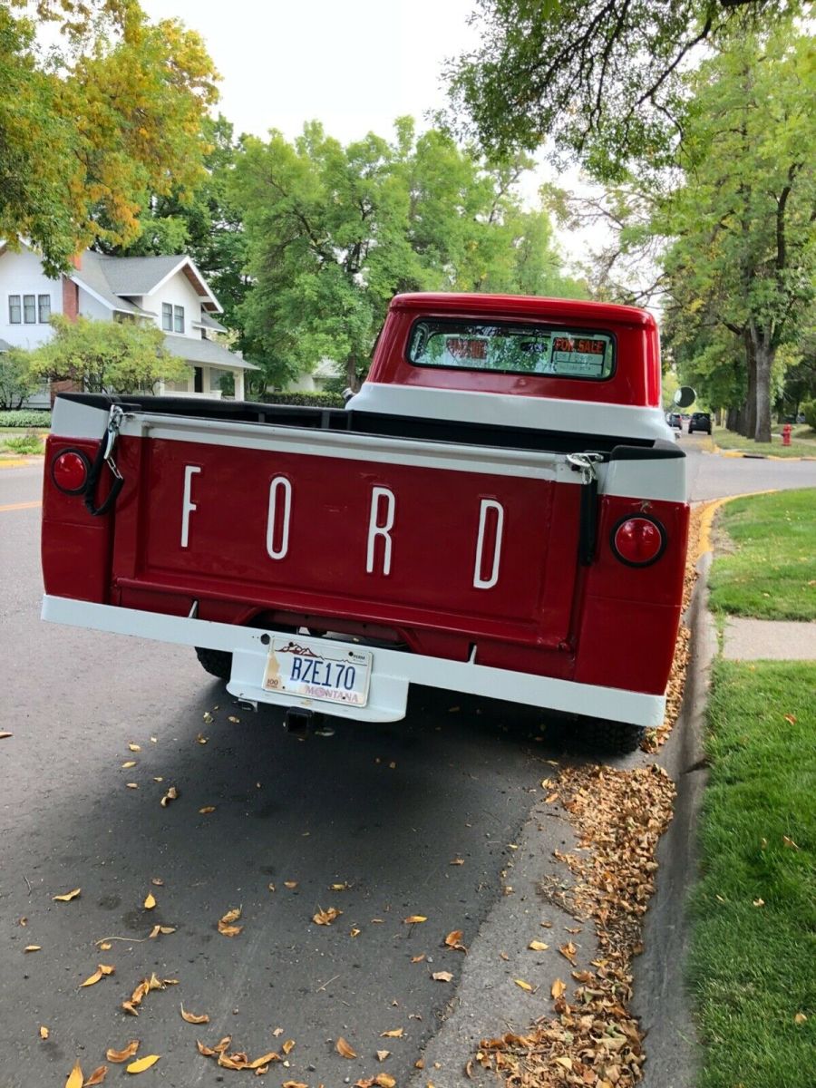 1958 Red Ford 3/4 Ton Pickup Extended Cab Pickup