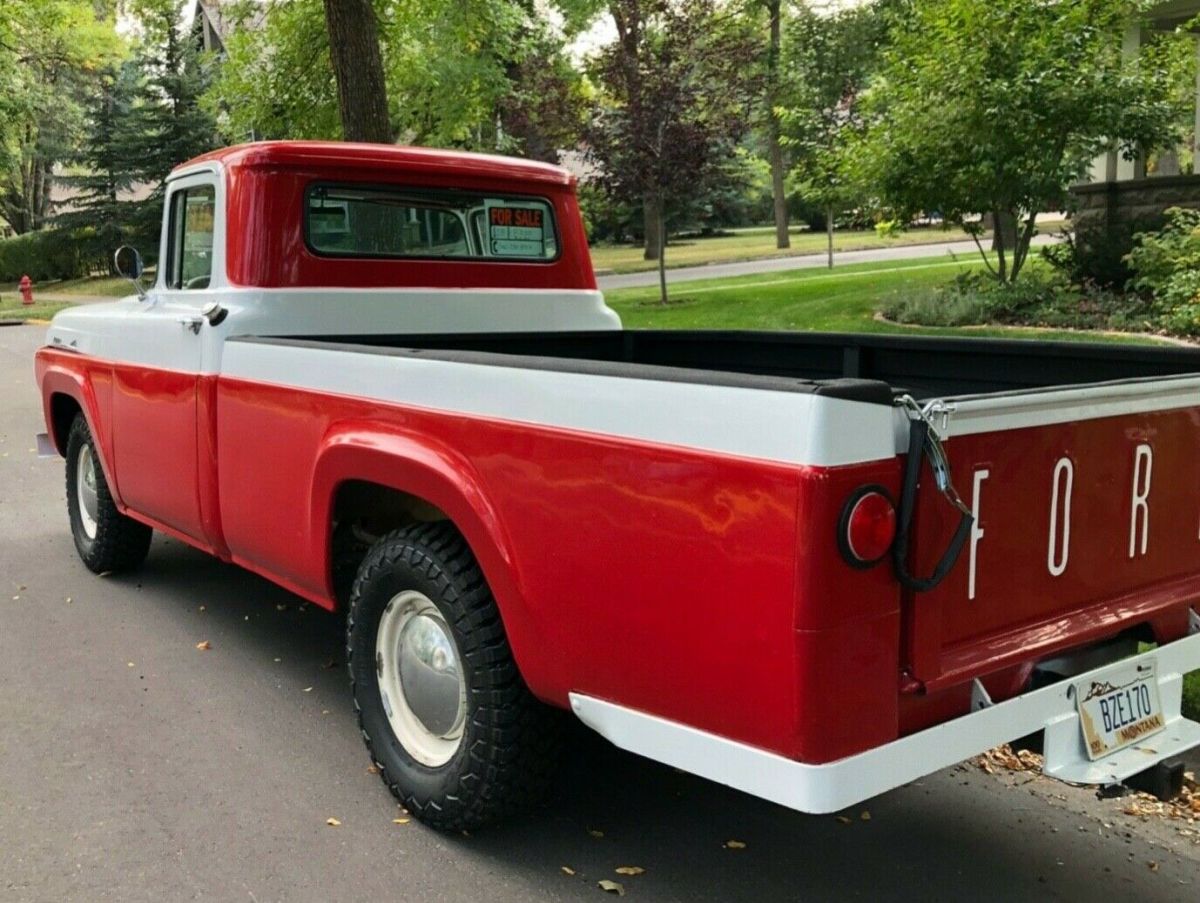1958 Red Ford 3/4 Ton Pickup Extended Cab Pickup