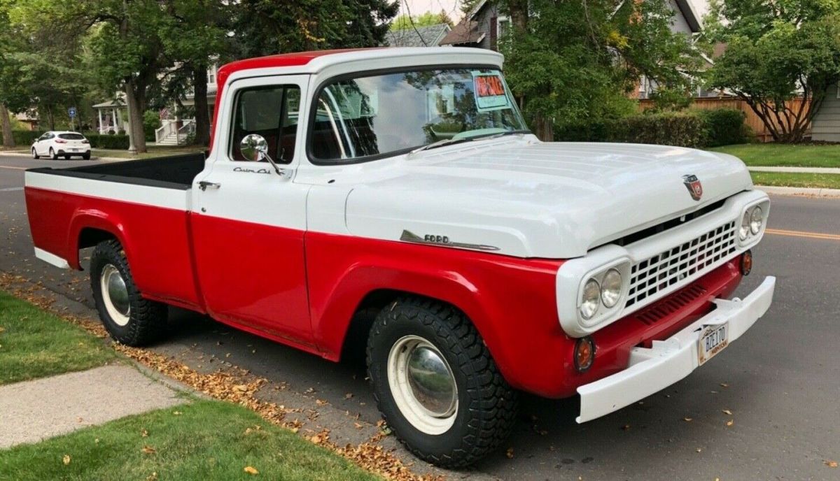 1958 Red Ford 3/4 Ton Pickup Extended Cab Pickup