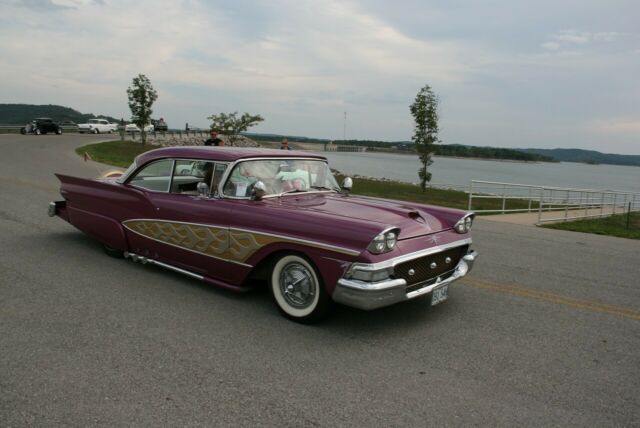 1958 Purple Ford Fairlane 2 dr. hardtop