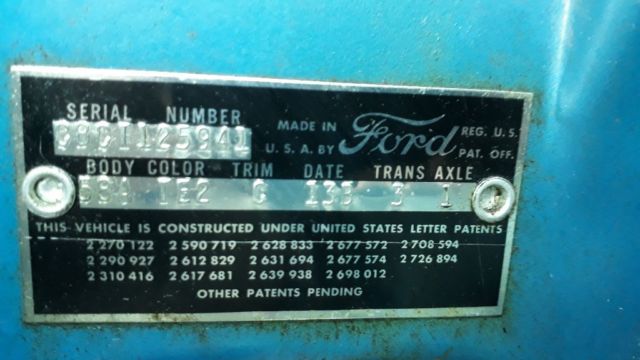 1958 Blue Ford Fairlane 4s