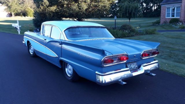 1958 Blue Ford Fairlane 4s