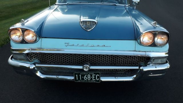 1958 Blue Ford Fairlane 4s