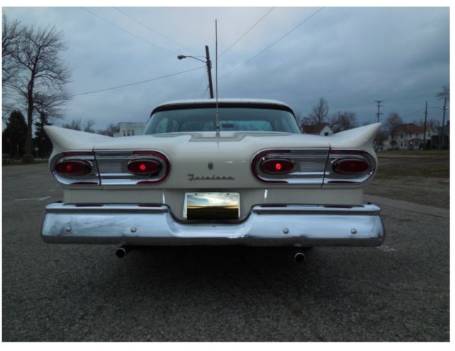 1958 White Ford Fairlane Sedan