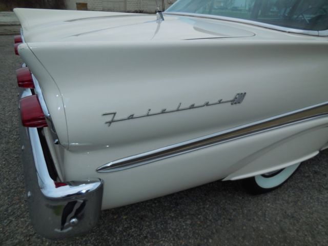 1958 White Ford Fairlane Sedan
