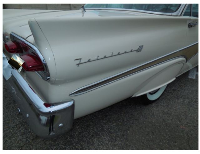 1958 White Ford Fairlane Sedan