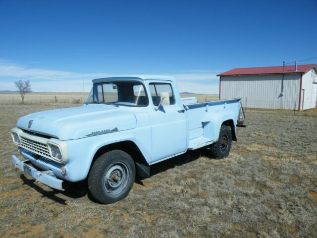 1958 Blue Ford F-350 Extended Crew Cab Pickup