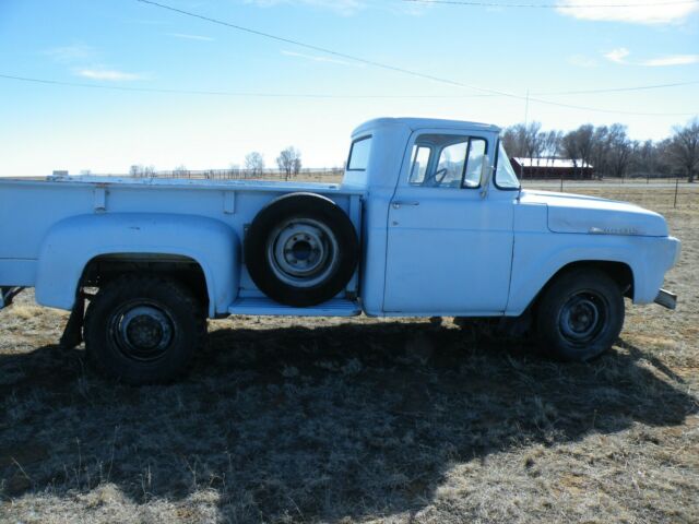 1958 Blue Ford F-350 Extended Crew Cab Pickup