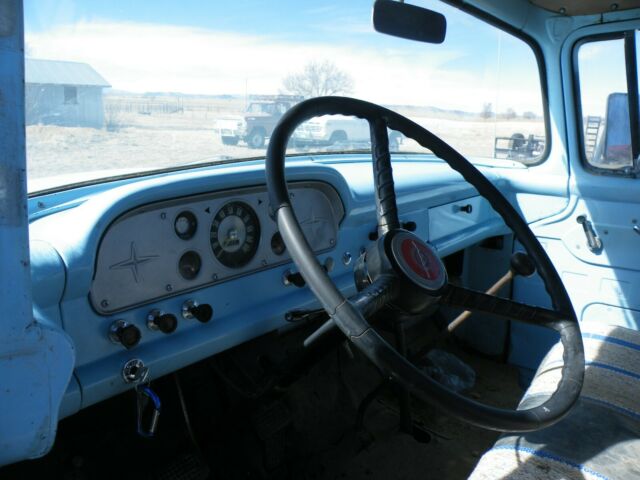 1958 Blue Ford F-350 Extended Crew Cab Pickup