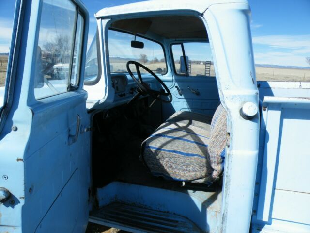 1958 Blue Ford F-350 Extended Crew Cab Pickup