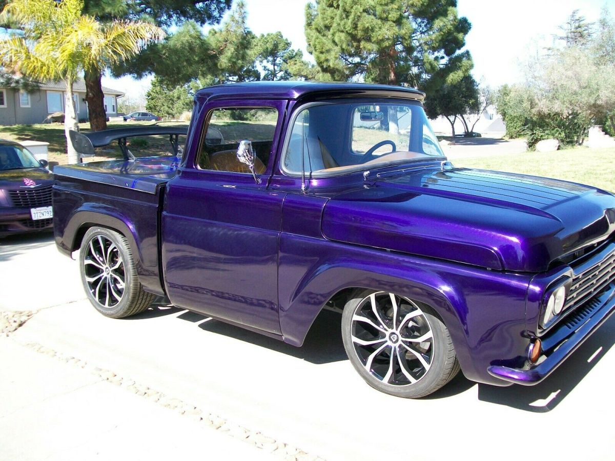 1958 Purple Ford F-100 Standard Cab Pickup