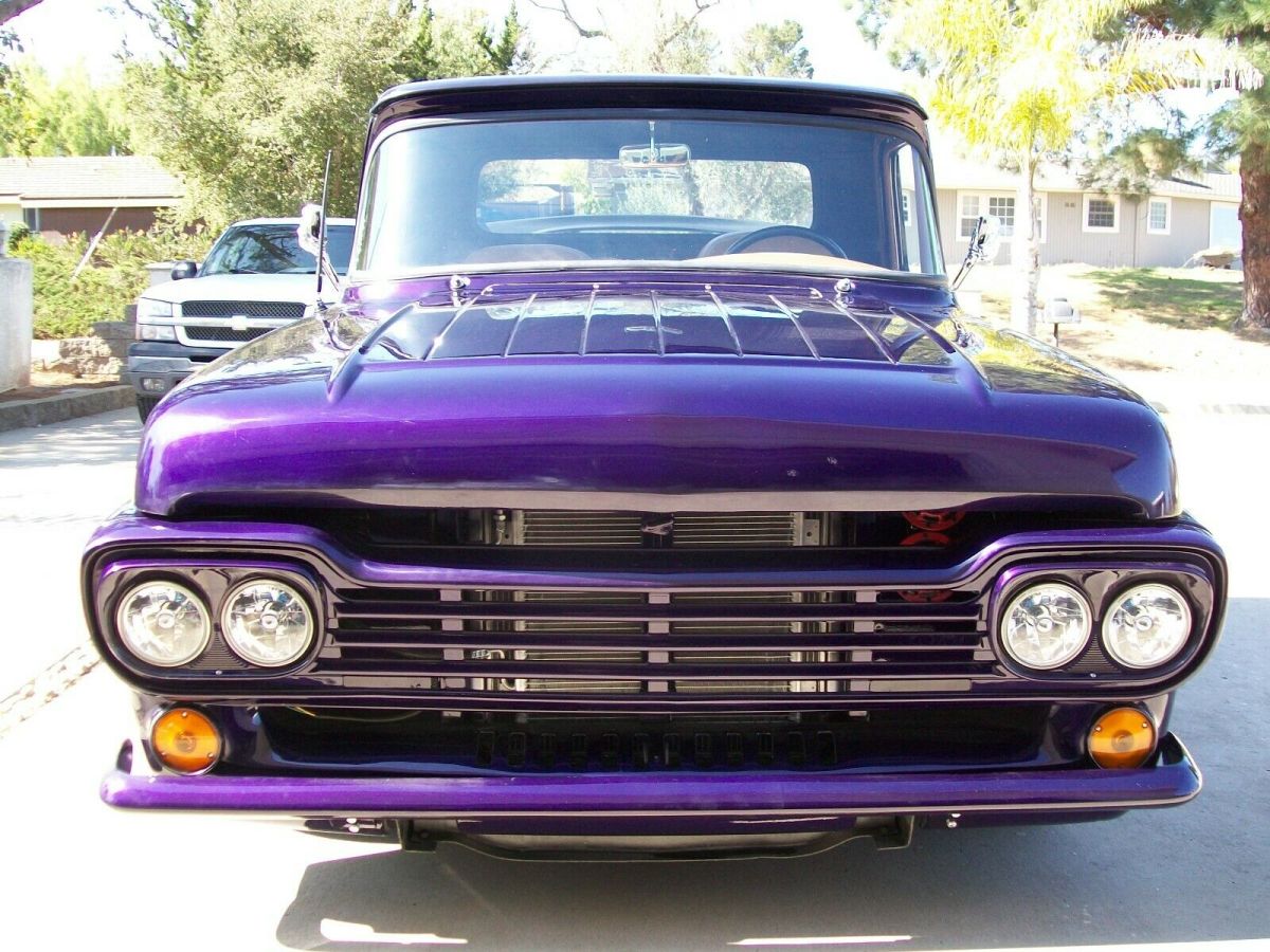 1958 Purple Ford F-100 Standard Cab Pickup