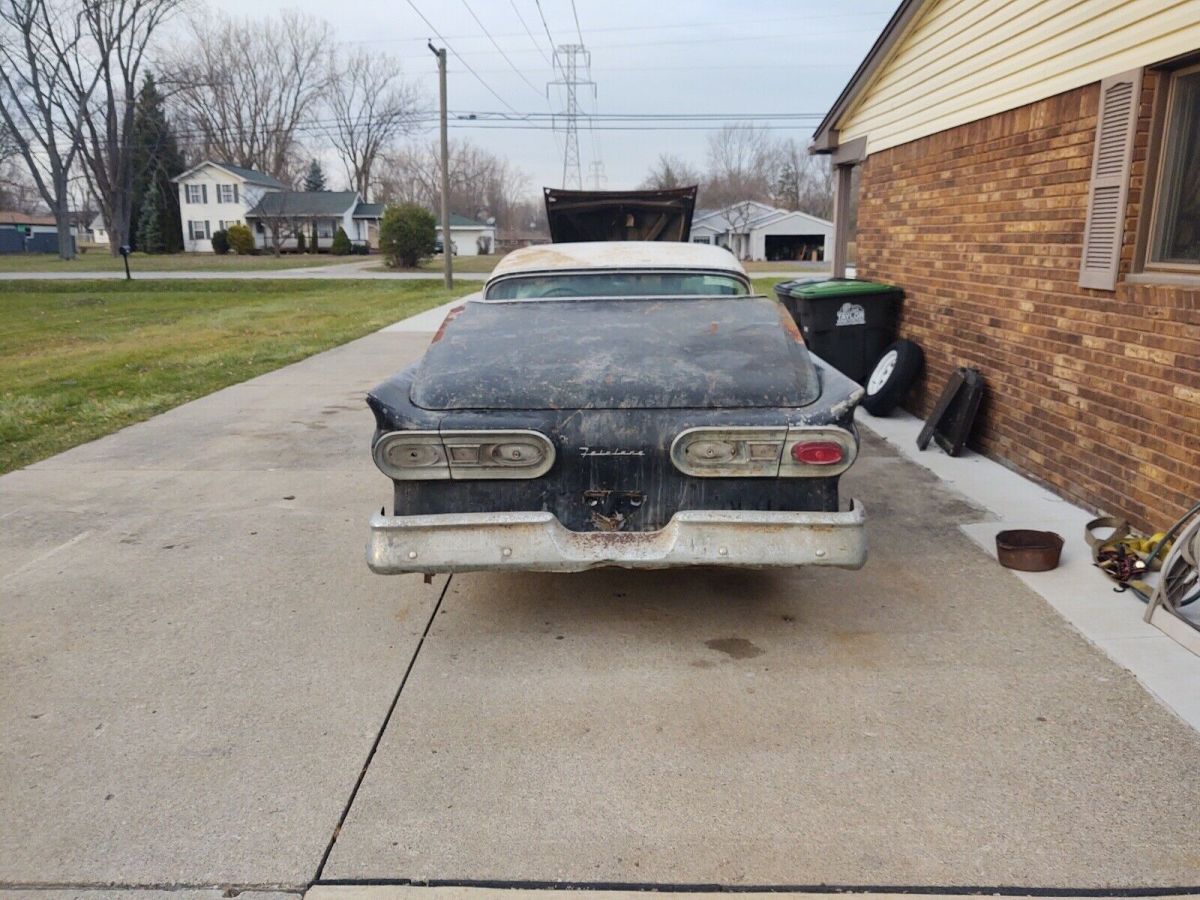 1958 Black Ford Skyliner Convertible