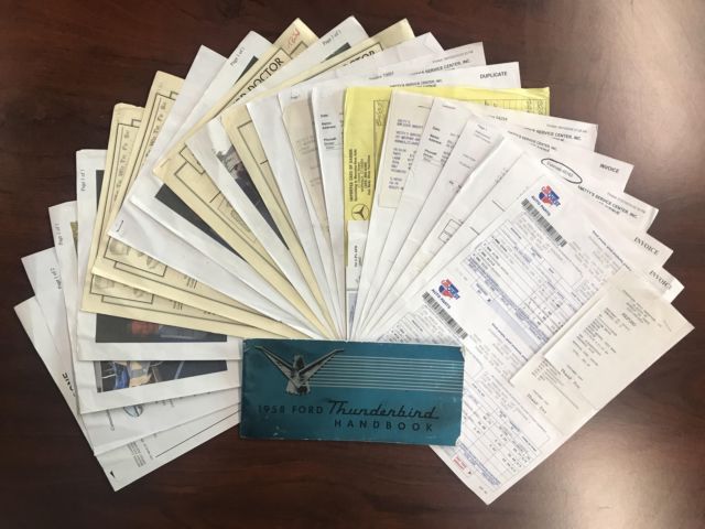 1958 White Ford Thunderbird Coupe