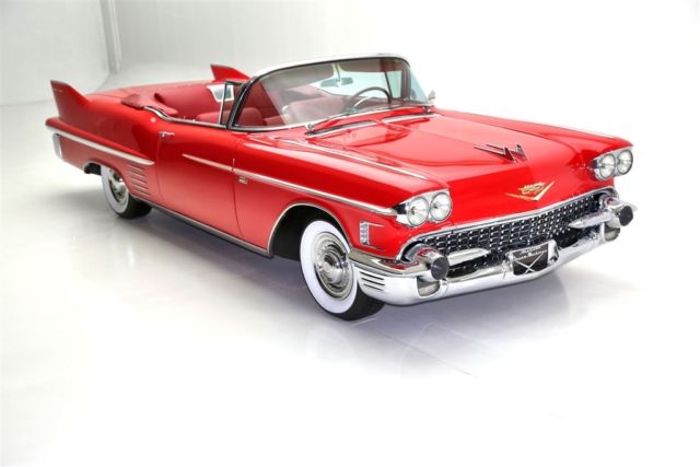1958 Red Cadillac Series 62 Convertible Convertible