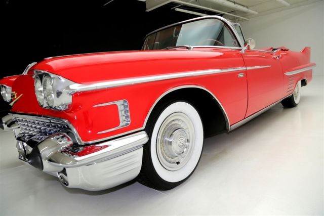 1958 Red Cadillac Series 62 Convertible Convertible