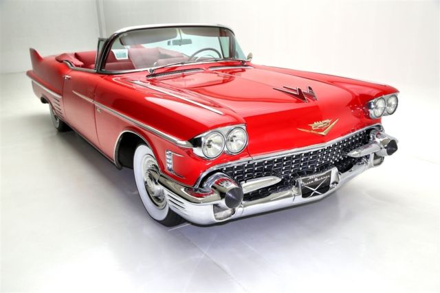 1958 Red Cadillac Series 62 Convertible Convertible