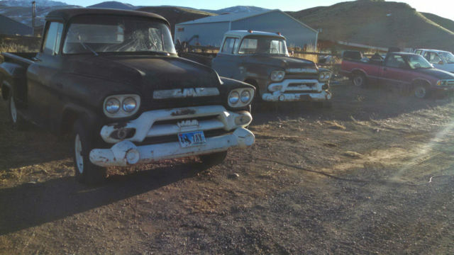 1958 Original green repainted black GMC Other pickup long bed