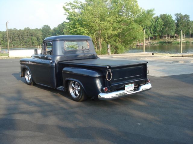 1958 Blue GMC Clone, as a Chevrolet Apache Crew Cab Pickup
