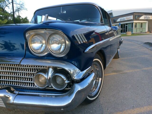 1958 Blue Chevrolet Impala Coupe