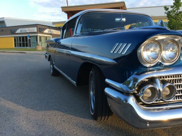 1958 Blue Chevrolet Impala Coupe