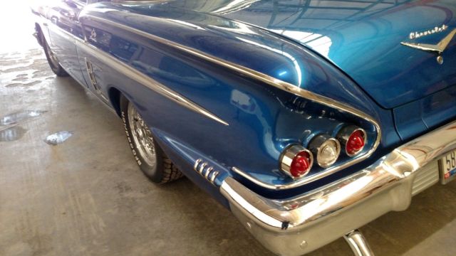 1958 Blue Chevrolet Impala Coupe