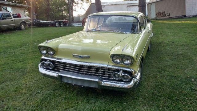 1958 Yellow Chevrolet Impala Sedan
