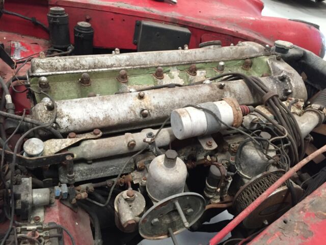 1958 Red Jaguar XK150 ots Convertible