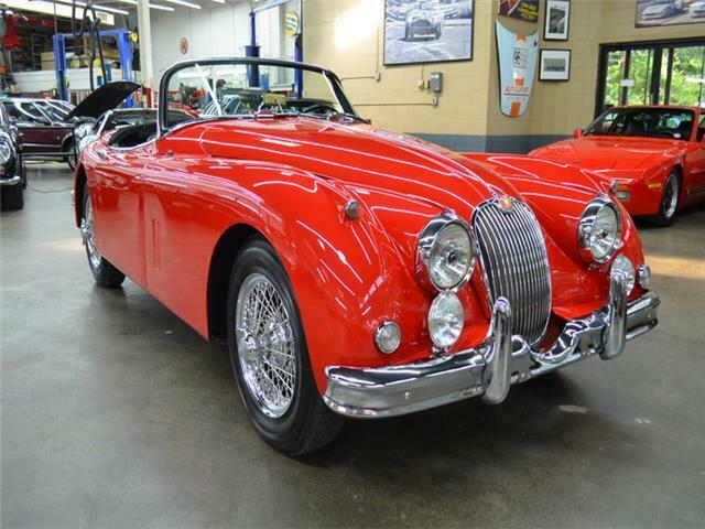 1958 Red Jaguar XK-150 S 3.4 Roadster Convertible