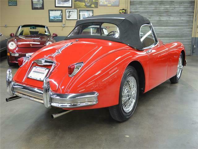1958 Red Jaguar XK-150 S 3.4 Roadster Convertible
