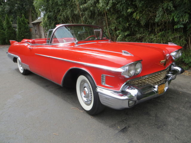 1958 Red Cadillac Eldorado Convertible