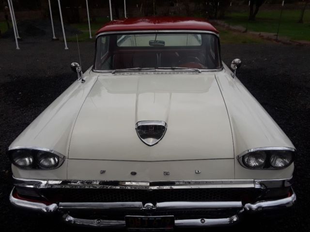 1958 Red and white Ford Ranchero Ranchero truck