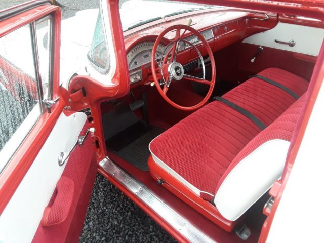 1958 Red and white Ford Ranchero Ranchero truck