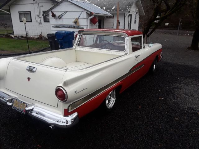 1958 Red and white Ford Ranchero Ranchero truck