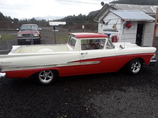 1958 Red and white Ford Ranchero Ranchero truck
