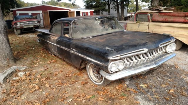 1959 Black Chevrolet Bel Air/150/210 Sedan