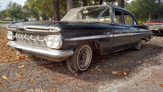 1959 Black Chevrolet Bel Air/150/210 Sedan