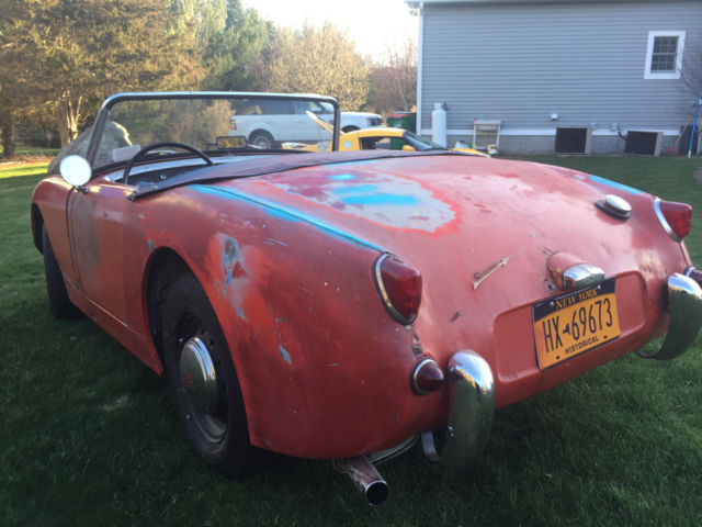 1959 Red Austin Healey Sprite Convertible