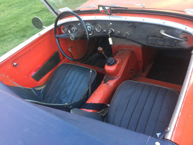 1959 Red Austin Healey Sprite Convertible